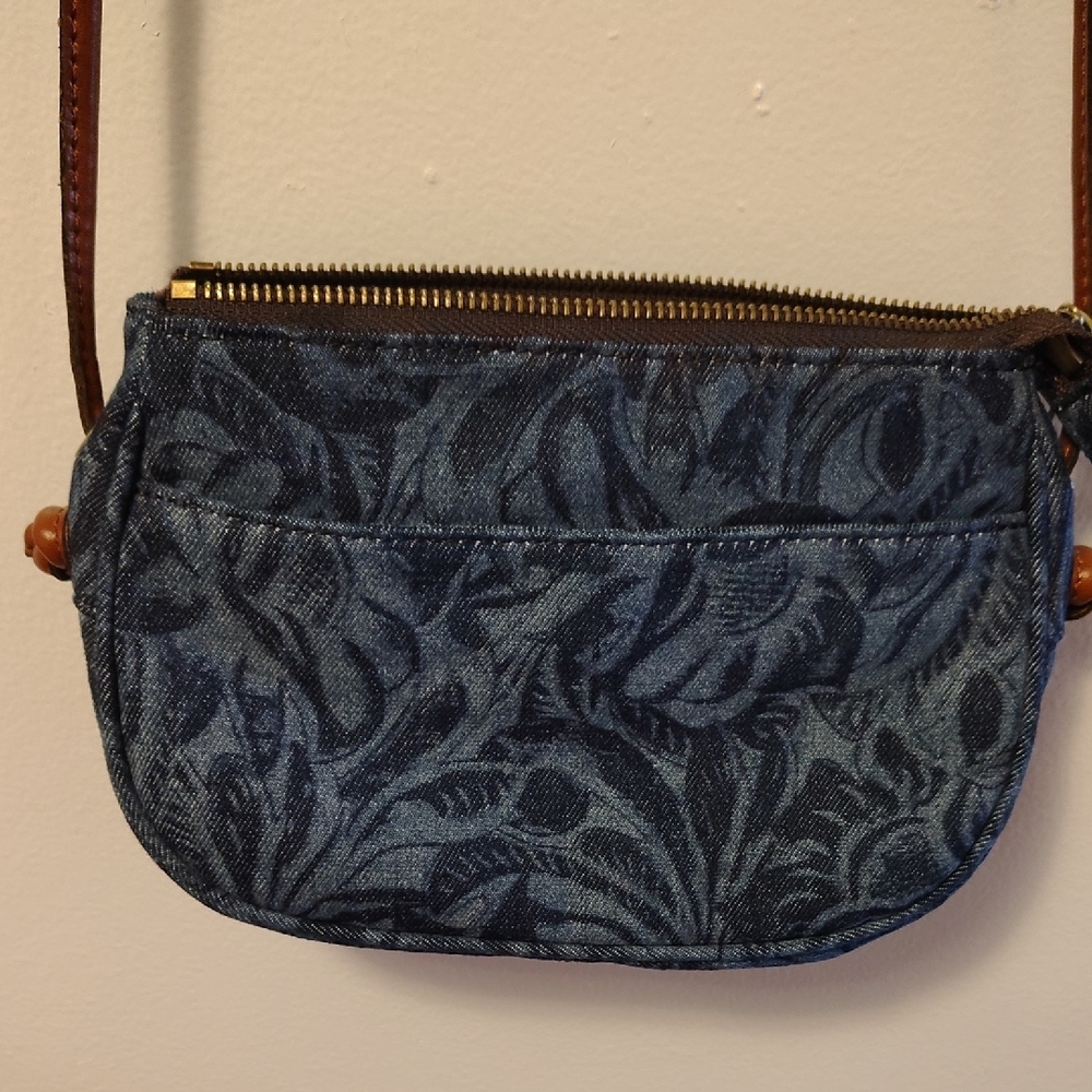 Patricia Nash Blue and Brown Crossbody Bag - Picture 2 of 5